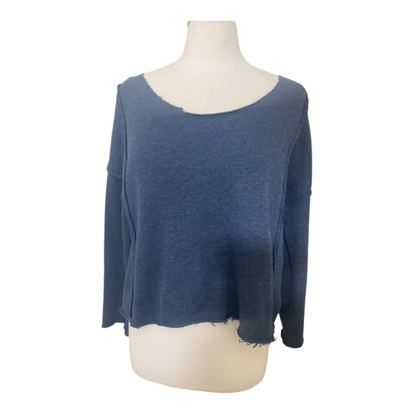 Free People Victorian Lace Crochet Sweater Pullover Oversized Sweatshirt MED - Picture 4 of 11